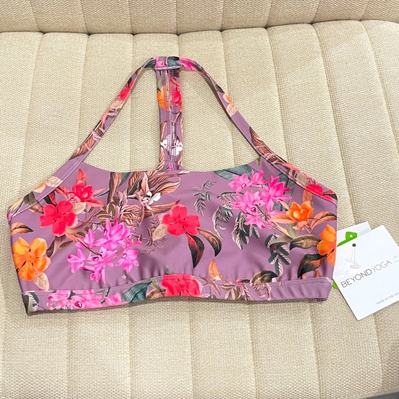 Beyond Yoga Other - NEW Beyond‎ Yoga Silverberry Bloom Luxe Floral Sports Bra Small Nwt